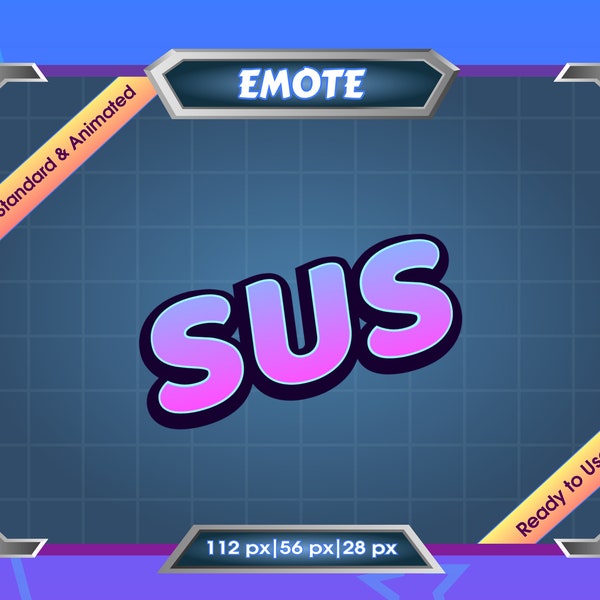 Emote voor Streamer | Statische emote | Geanimeerde emote | Twitch-emote | Onenigheid-emote | SUS