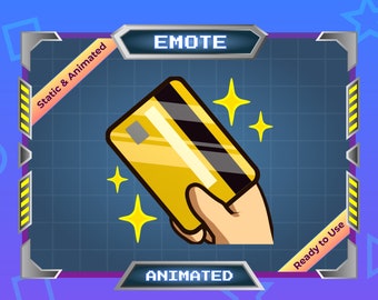 Animated Emote - Static Emote - Twitch Emote - Discord Emote - Credit Card