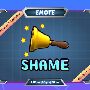 Schamglocke Animiertes Emote für Twitch/Discord Streamer (Digitaler Download)