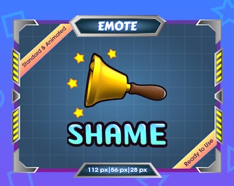 Emote for Streamer | Static Emote | Animated Emote | Twitch Emote | Discord Emote | SHAME bell