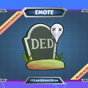 Emote for Streamer | Static Emote | Animated Emote | Twitch Emote | Discord Emote | DEAD | DED