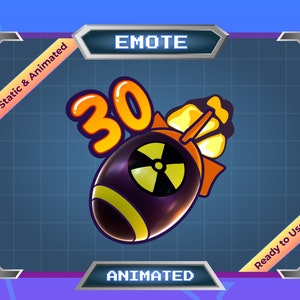 Bomba 30 - Emote animata - Emote statica - Emote Twitch - Emote Discord