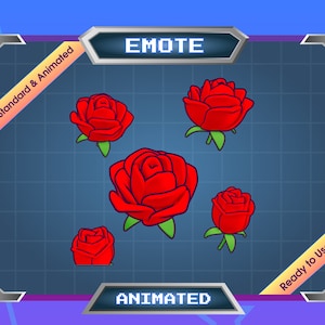 Animated Emote - Twitch Emote - Discord Emote - Red Rose