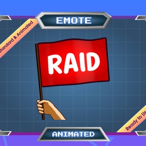 Animated Emote - Twitch Emote - Discord Emote - RAID Flag