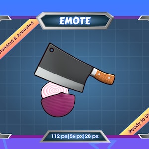 Emote für Luftschlange | Statisches Emote | Animiertes Emote | Zucken Emote | Discord Emote | Hackmesser | Zwiebelscheibe