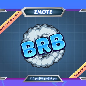 Emote for Streamer | Static Emote | Animated Emote | Twitch Emote | Discord Emote | BRB | Smoke