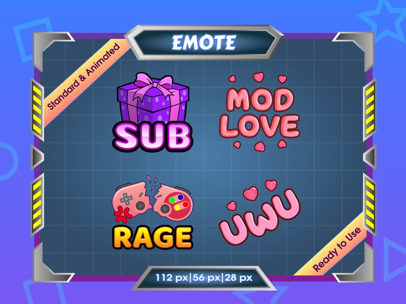 14x Emote for Streamer Static Emote Text Emote Emote Etsy