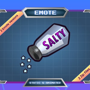 Emote for Streamer | Static Emote | Animated Emote | Twitch Emote | Discord Emote | Animated Salt Shaker | Salty
