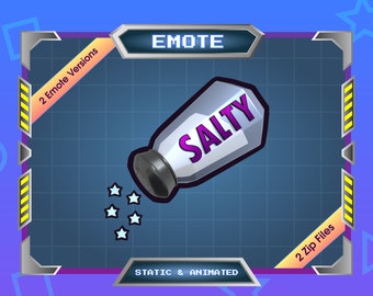 Emote for Streamer | Static Emote | Animated Emote | Twitch Emote | Discord Emote | Animated Salt Shaker | Salty