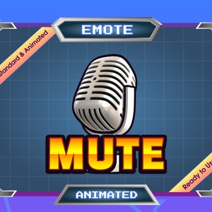 Mic Mute Animated Emote for Twitch/Discord Stream (Digital Download)