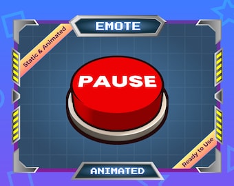 Animated Emote - Static Emote - Twitch Emote - Discord Emote - Pause Button