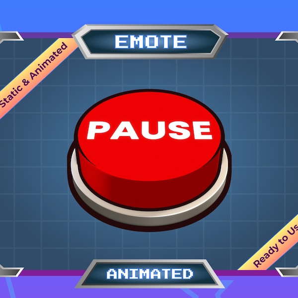 Animated Emote - Static Emote - Twitch Emote - Discord Emote - Pause Button