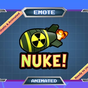 Nuke Bomb Animated Emote for Twitch, Discord, and Kick