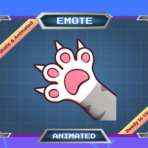 Garra de gato gris - Emote animado - Emote de Discord