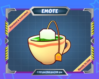 Animated Emote for Streamer - Twitch Emote - Discord Emote - Bagging Tea