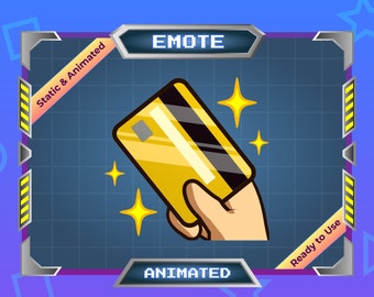 Animated Emote - Static Emote - Twitch Emote - Discord Emote - Credit Card