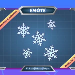 Animated Emote for Streamer - Twitch Emote - Discord Emote - Snowflake