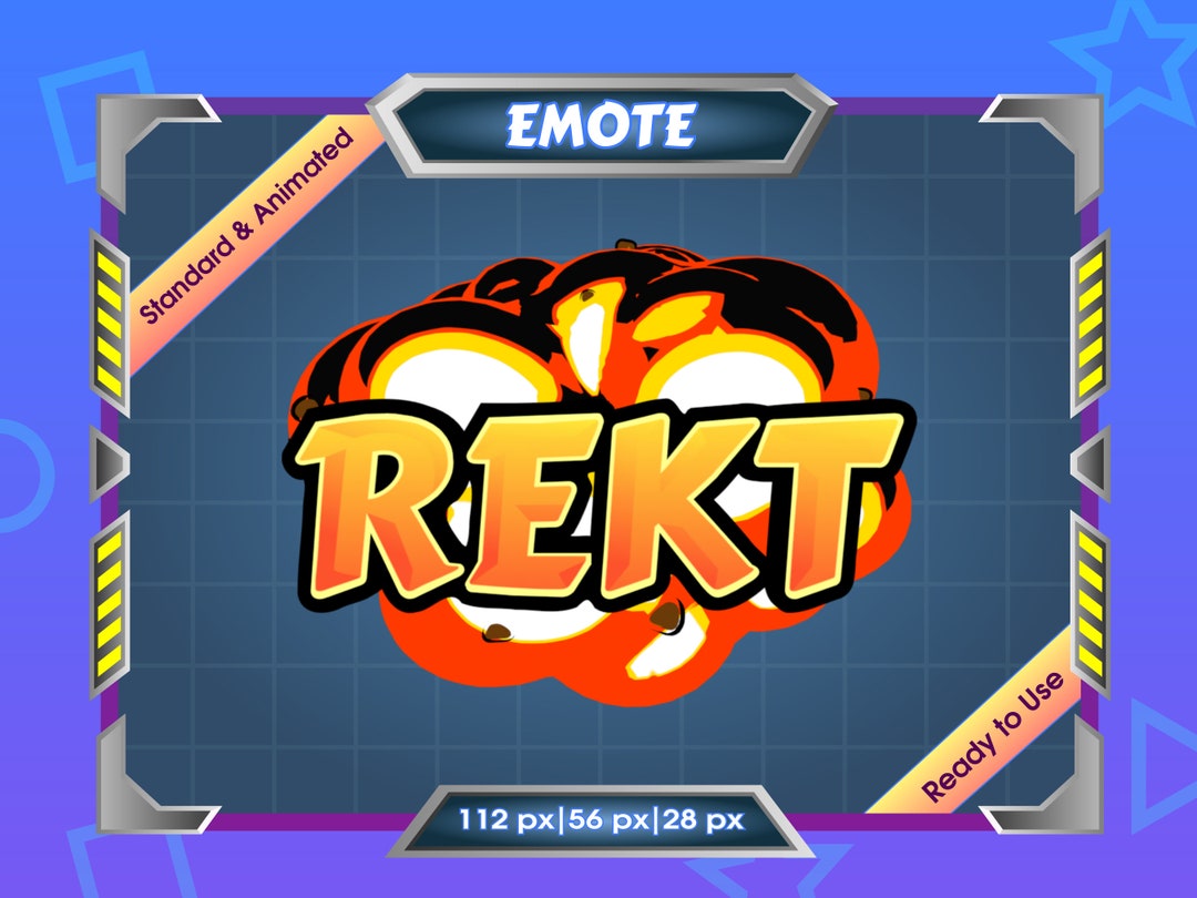 Streamer Rekt Thread Emote animado REKT para streamers do Twitch/Discord (arquivo digital ...
