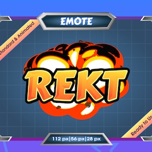 Emote für Streamer | Statisches Emote | Animiertes Emote | Twitch Emote | Discord Emote | REKT