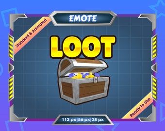 Emote for Streamer | Static Emote | Animated Emote | Twitch Emote | Discord Emote | LOOT treasure chest