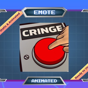 Pulsante Cringe - Emote animata - Emote statica - Emote Twitch - Emote Discord