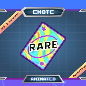 Carte rare - Emote animé - Emote statique - Emote Twitch - Emote Discord
