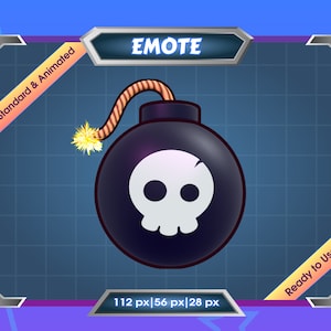 Animated Emote - Static Emote - Twitch Emote - Discord Emote - Skull Bomb