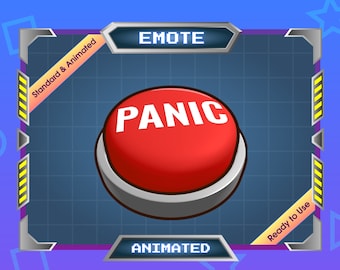 Panic Button - Animated Emote - Twitch Emote - Discord Emote - Kick Emote