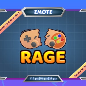 Emote for Streamer | Static Emote | Animated Emote | Twitch Emote | Discord Emote | RAGE | Controller | Joystick