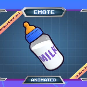 Milk Bottle Animated Emote for Twitch/Discord Stream (Digital Download)