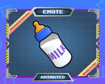 Milk Bottle Animated Emote for Twitch/Discord Stream (Digital Download)