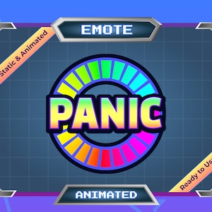 Paniekindicator: geanimeerde emote, statische emote, twitch-emote, onenigheid-emote