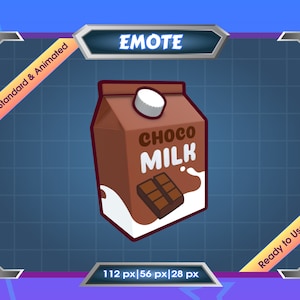 Emote for Streamer | Static Emote | Animated Emote | Twitch Emote | Discord Emote | Choco Milk
