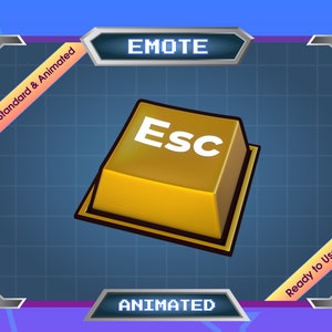 Emote for Streamer - Static and Animated - Twitch Emote - Discord Emote - Esc Golden Button