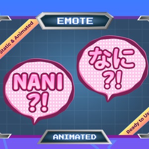Geanimeerde emote - statische emote - Twitch-emote - Discord-emote - Nani