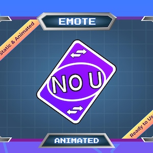 Pas de carte U - Emote animé - Emote Twitch - Emote Discord - Emote Kick
