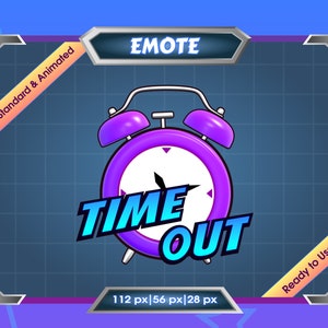Emote for Streamer | Static Emote | Animated Emote | Twitch Emote | Discord Emote | TIME OUT