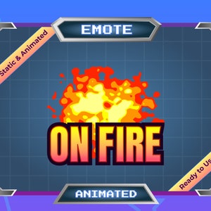 Emote for Streamer | Static Emote | Animated Emote | Twitch Emote | Discord Emote | ON FIRE