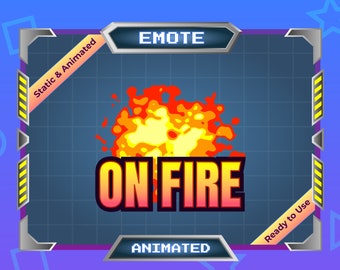 On Fire Animiertes Emote für Twitch/Discord Streamer (Digitaler Download)
