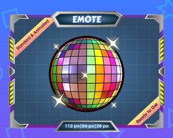 Animated Emote for Streamer - Animated Twitch Emote - Discord Emote - Disco Ball
