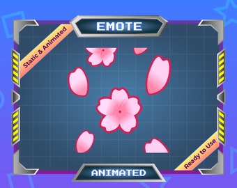Geanimeerde emote Sakura Cherry Blossom voor Twitch/Discord/Kick (digitaal bestand)
