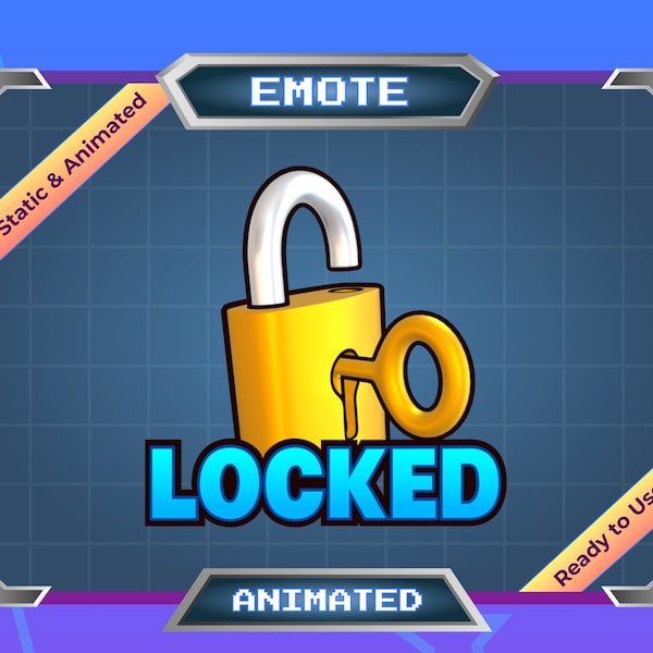 Locked In - Animated Emote - Static Emote - Twitch Emote - Discord Emote