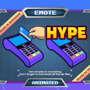 Battage médiatique - Carte magnétique - Emote animé - Emote Twitch - Emote Discord