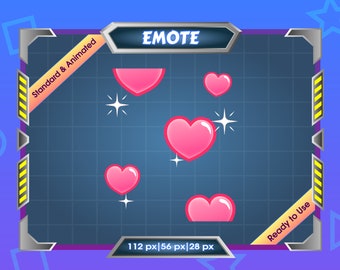 Animated Emote - Twitch Emote - Discord Emote - Kick Emote - Sparkling Hearts