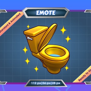 Animated Emote for Streamer - Animated Twitch Emote - Discord Emote - Dancing Toilet