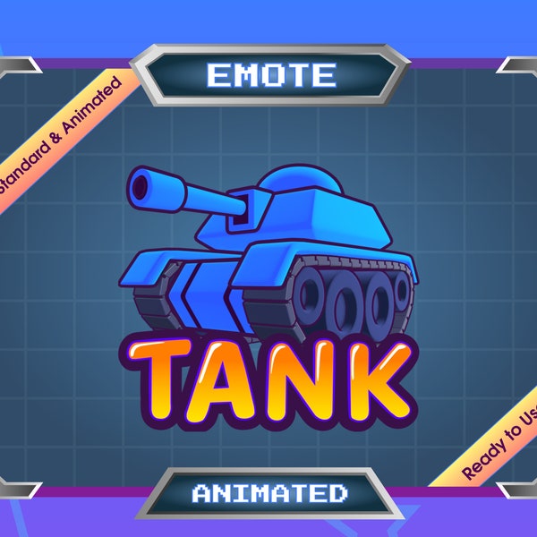 Animated Emote for Streamer - Twitch Emote - Discord Emote - TANK