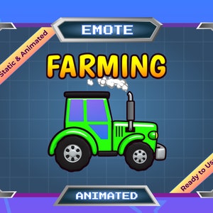 Animated Emote for Streamer | Twitch Emote | Discord Emote | Farming | Tractor