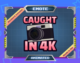 Animated Emote - Twitch Emote - Discord Emote - Caught in 4K - Vintage Camera