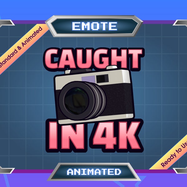 Animated Emote - Twitch Emote - Discord Emote - Caught in 4K - Vintage Camera