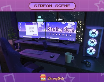 Animated Stream Screens - Offline - LoFi PC Desk Setup